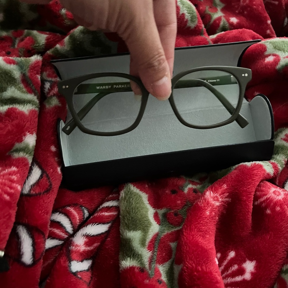 Warby Parker prescription glasses chocolate brown color frames